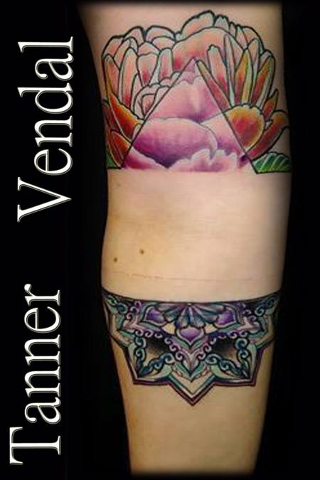 Tattoos - Custom Design Negative Arm Bar - 130997